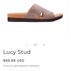 Women's Tan Slide Sandals